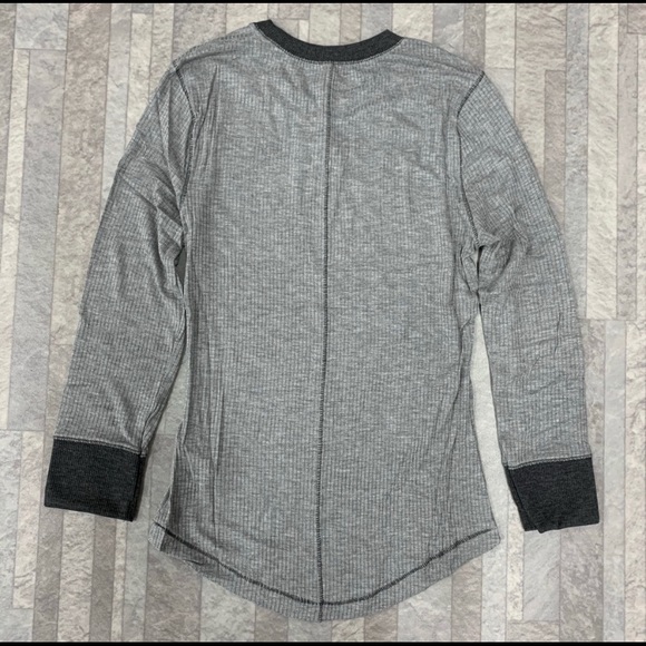 Free People Grey Good On You 3/4 Sleeve Tee - Picture 3 of 7